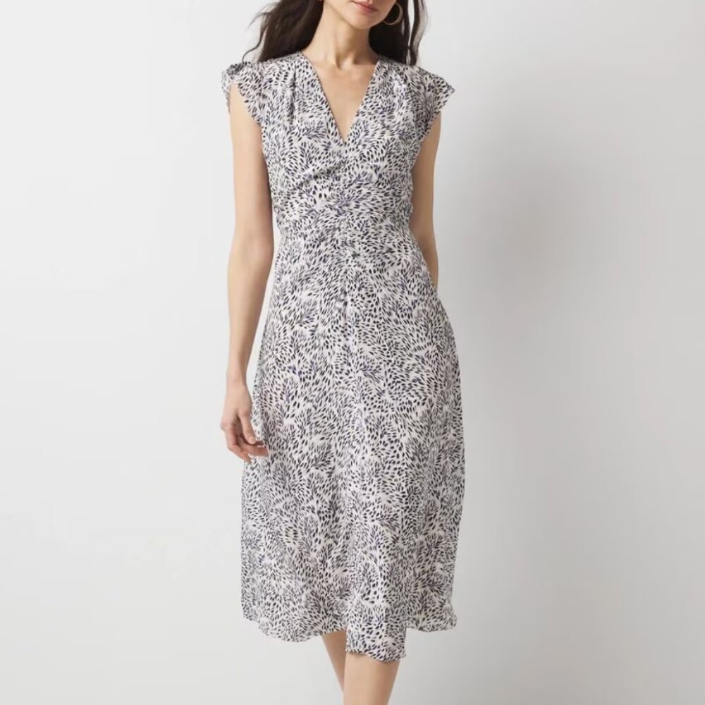WHBM Ruched Midi Dress NWT